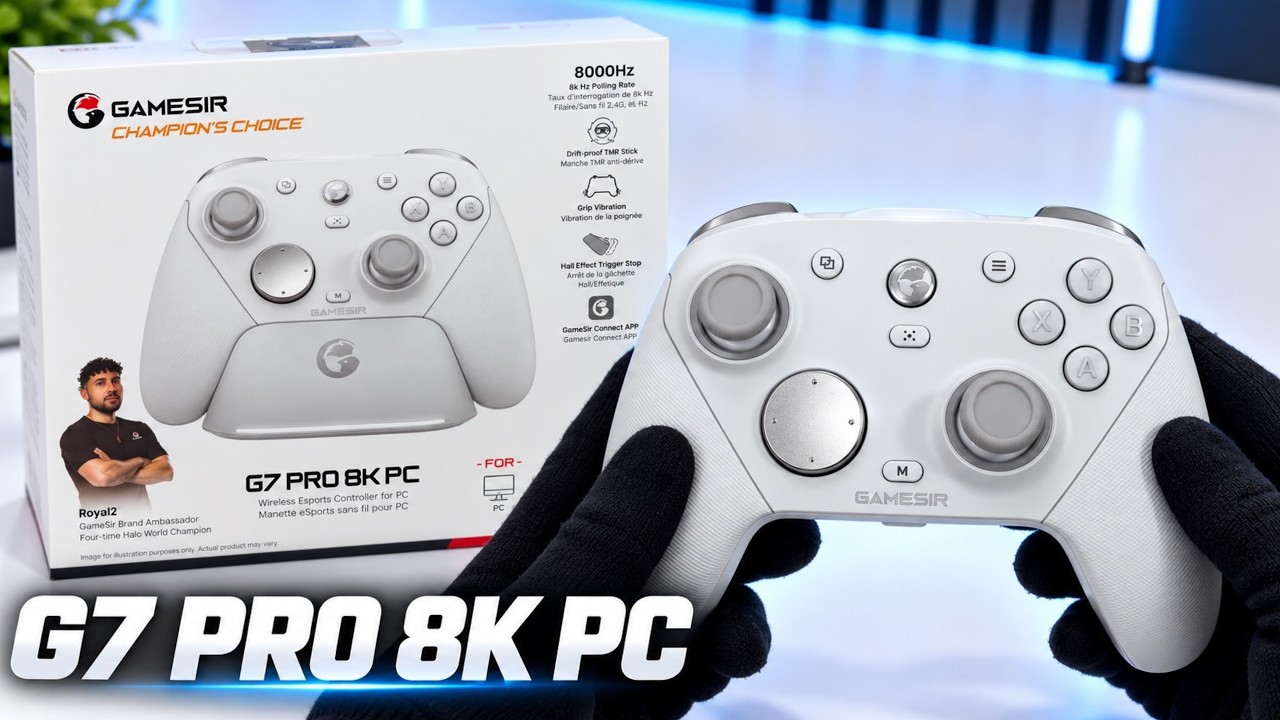 Unboxing GameSir G7 Pro 8K PC White Controller l Black Ops 7