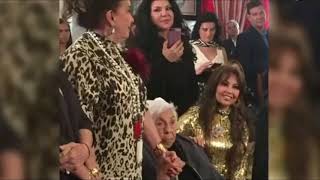 Thalia asistió a la misa de 100 años de Doña Eva su abuela