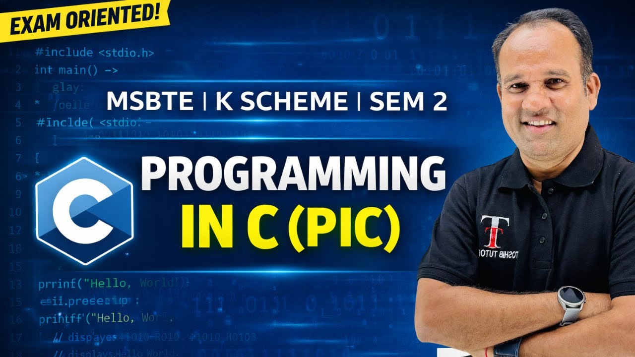 Introduction to Programming in C Diploma 2nd Sem | PIC | MSBTE | Toshib ...