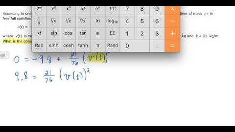 Terminal Velocity of a Skydiver, when Acceleration is Zero