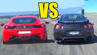 During the race1000 event i filmed thoose 2 beasts accelerating! which
one you take for you' 458 italia or gtr?!?! ► subscribe here:
http://www..c...