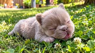This Tiny Puppy Was Too Weak to Eat—Now He Falls Asleep in the Funniest Places