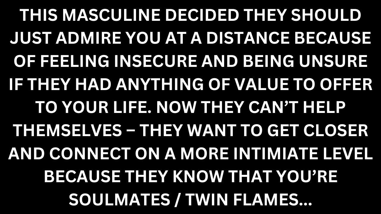This masculine decided to admire at a distance but wants to get closer now.[Divine Feminine Reading]