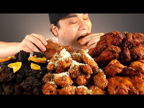 <strong>BBQ</strong> 신상 3종(까먹물치킨, 파더’s 치킨, 눈 맞은닭) 치킨 먹방~!! 리얼사운드 <strong>ASMR</strong> social eating Mukbang(Eating Show)