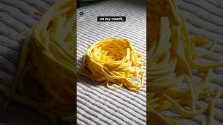 I have spaghetti on my couch.