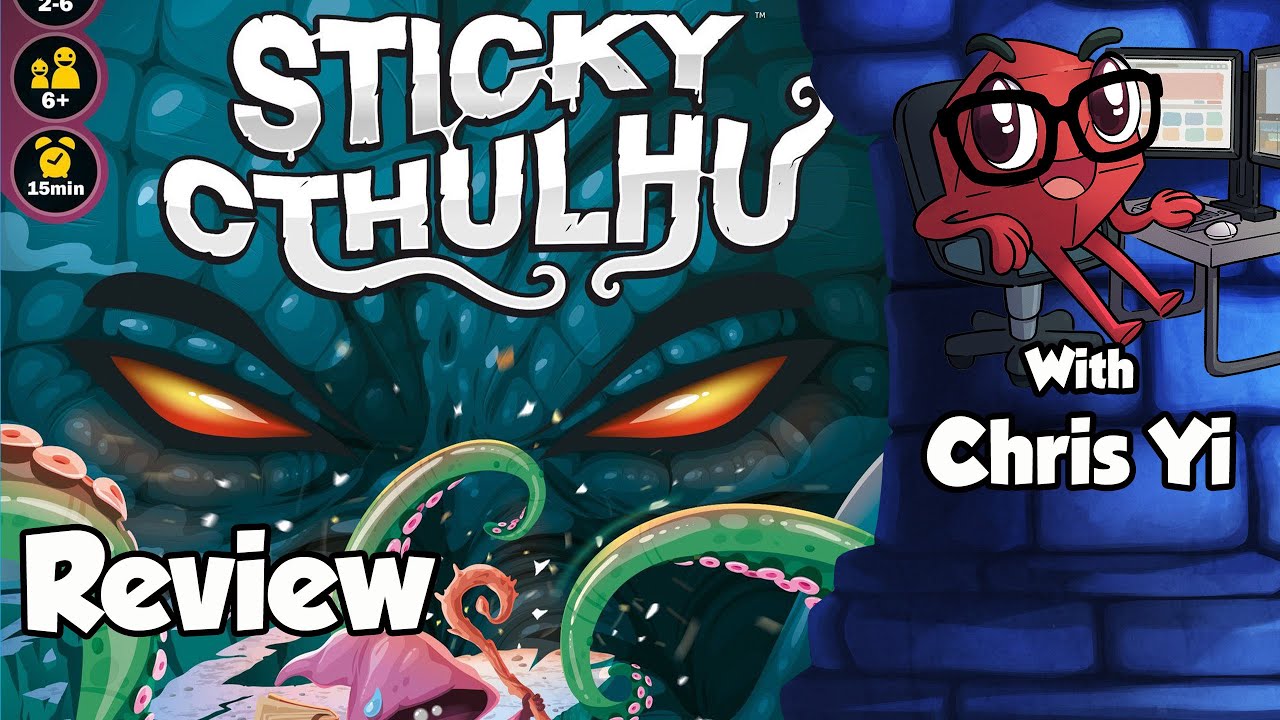 IELLO Sticky Cthulhu – Gioco Di Carte E Destrezza Per Famiglie – 2-6 Giocatori, 6+ Anni – Divertimento Appiccicoso