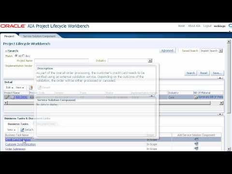 How to Add Tasks and Components in Oracle AIA Project Lifecycle Workbench