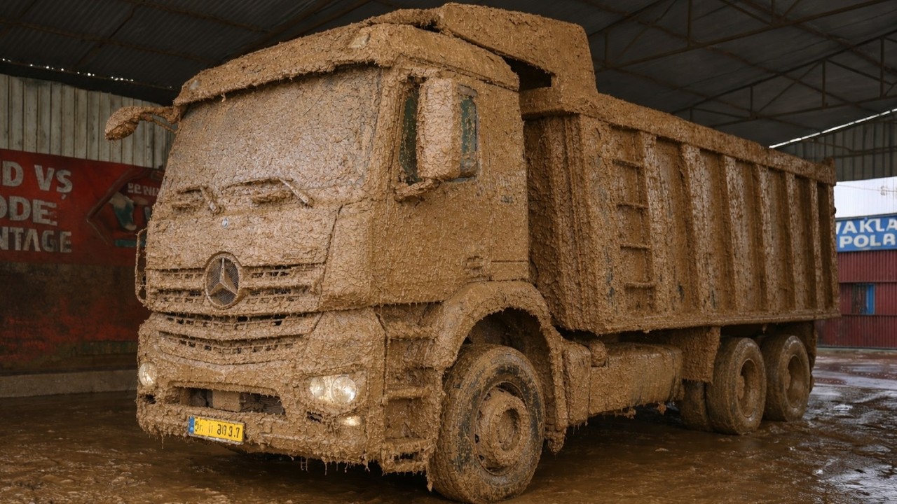This Mercedes Truck's Dirty Adventure Ends with a Satisfying Wash 🧼 | ASMR