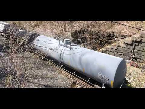 #4k NS 16R ENTERING WESTERN PORTAL OF HOOSAC TUNNEL IN NORTH ADAMS MA!  4/28/2022.  LED BY 6971.