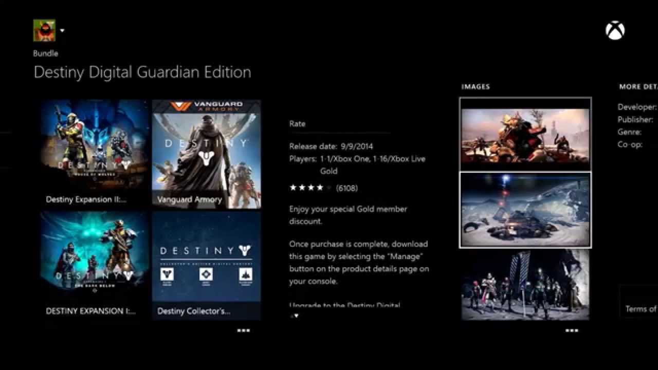 Destiny - Digital Guardian Edition is $60 with Xbox Gold