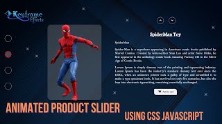 Responsive Image Card Slider With Text Animation Using HTML CSS and JavaScript