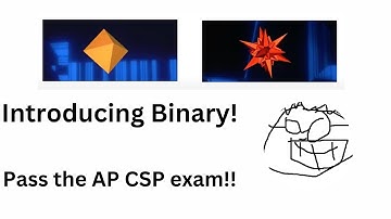 Intro to Binary in 10 minutes!  Binary numbers for the AP CSP exam, Code.org Unit 1.4