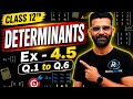 Class 12th Maths| Determinants Ex 4.5 (Q.1 to Q.6) Complete Solutions| Board Exam 2026