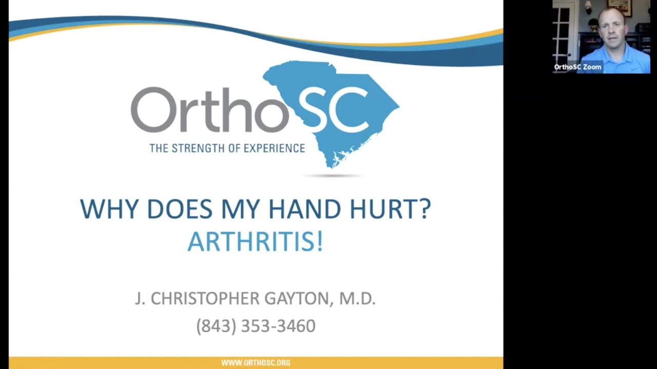 Dr. Christopher Gayton Discusses Hand Arthritis YouTube