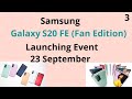 Samsung s20 fe launching event