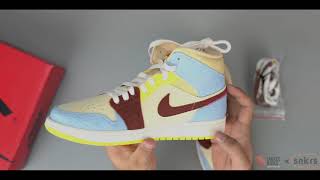 Jordan 1 Mid SE Fearless Maison Chateau Rouge Fresh Out The Box  /Yankeekicks/Snkrsden/ - YouTube