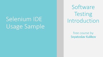 07 - 11 - Selenium IDE Usage Sample [ENG]