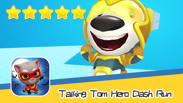 Talking Tom Hero Dash Run Day195 Walkthrough Endless runner Save the world Recommend index five star