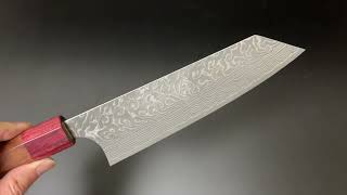 加藤義実 Yoshimi Kato 文化包丁 SG2粉末ハイス鋼 ダマスカス黒仕上げ