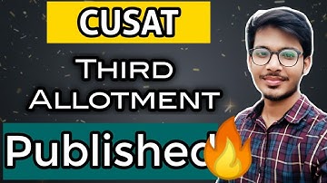 Cusat Third Allotment | Spot round options