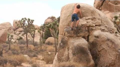 Matt Kyle Bouldering in Joshua Tree