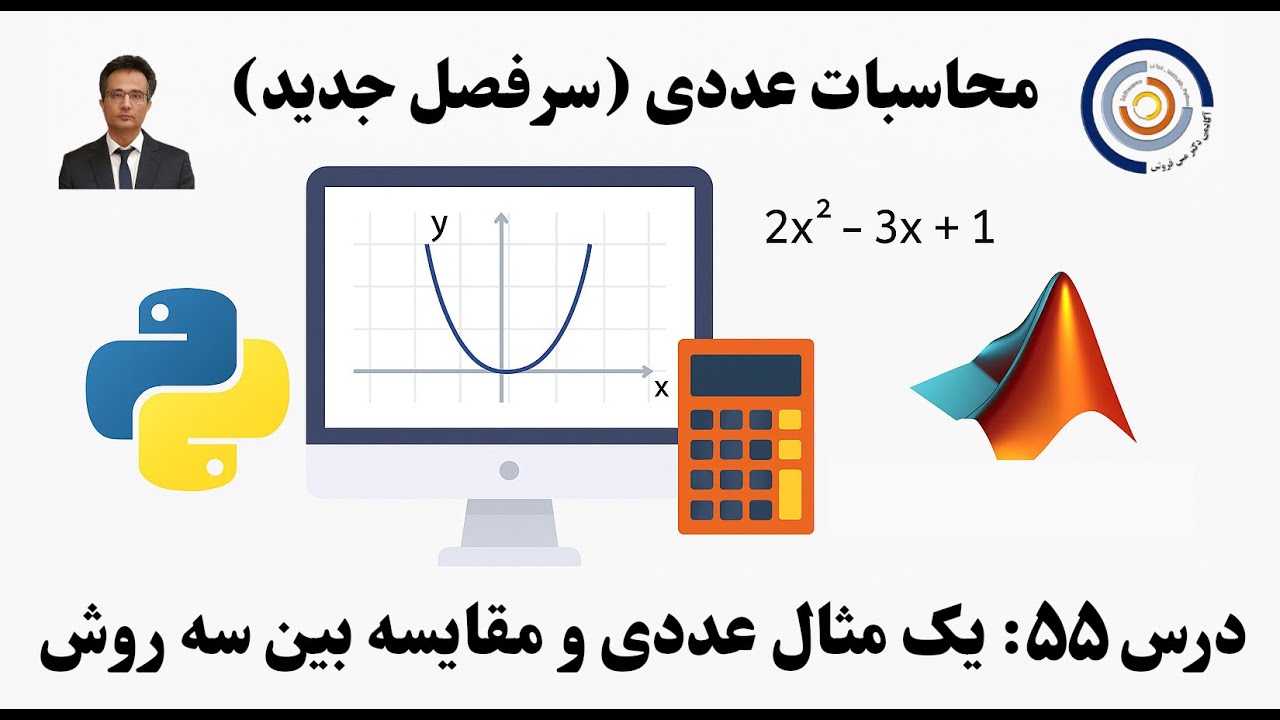 کاربست کامپیوتر در محاسبات عددی درس ۵۵: یک مثال عددی و مقایسه بین سه روش