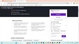 Providing Free Udemy Course -  C++ And PHP Complete Course for C++ and PHP Beginners