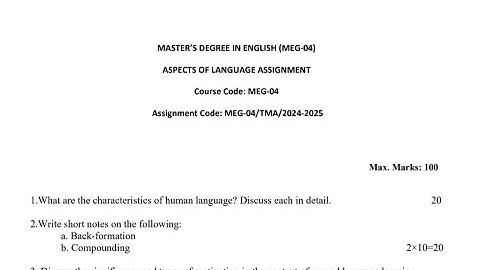 MEG-04 SOLVED ASSIGNMENT 2024-2025 IGNOU ENGLISH MEDIUM #ignouassignmentsno1 #2025 #2024