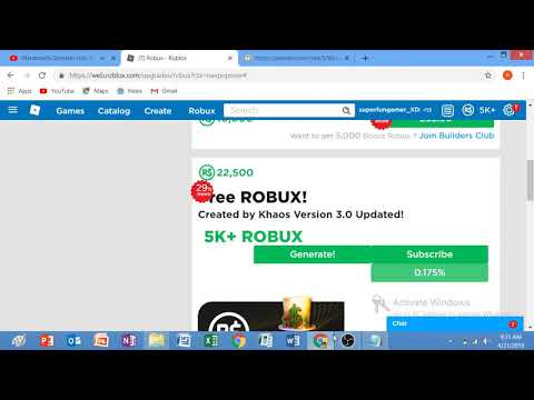 Cara Free Robux Inspect
