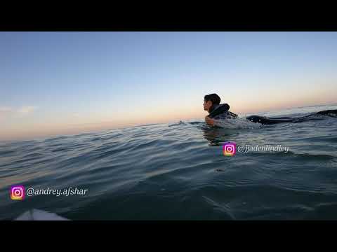 POV surfing REEFY BEACH BREAK in SOCAL