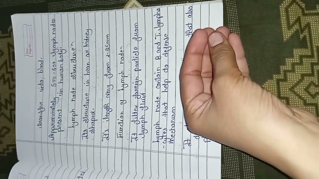 The lymphatic system notes with explanation 