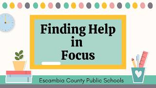 Finding Help In Focus