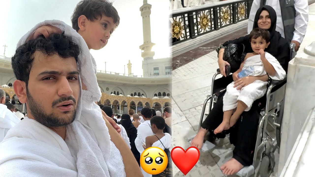 Peheli bar mushkil hoi umrah karne mai basil ke sath🥺 | wheelchair leni parh gai😩