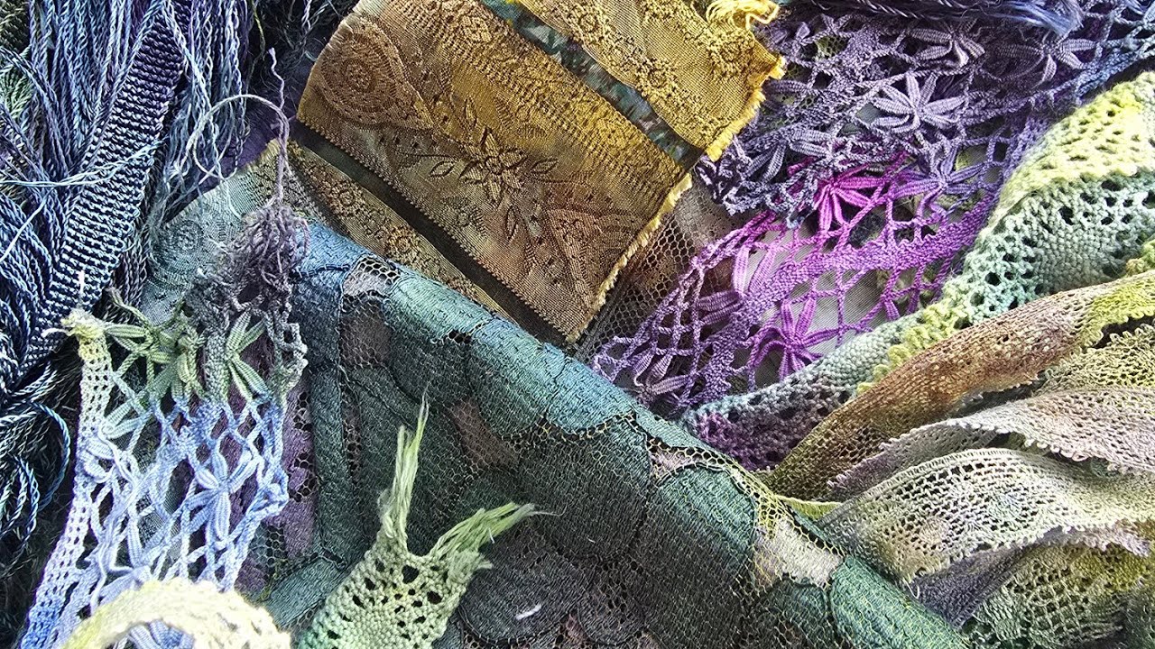 CHEMICAL OVERDYE LACESWEAT スカートAMERI Dyeing Lace, trims and fabricscraps - YouTube