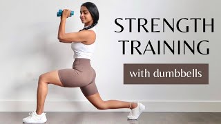 25 min STRENGTH TRAINING | Full Body Dumbbell Workout | PCOS friendly screenshot 5