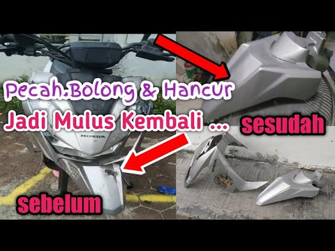 Cara Perbaiki Body motor Pecah Hancur Jadi Mulus Kembali.