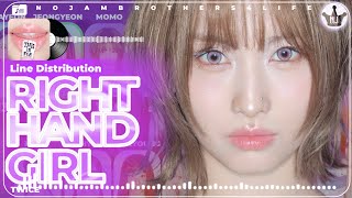 TWICE (트와이스) - RIGHT HAND GIRL | Line Distribution