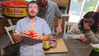 Rotting Surströmming, Smelliest Food Opened, The Kitchen Still Stinks, Everyone Tastes