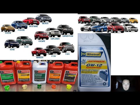 როგორ გავიგოთ ფორდის მოდელებზე ანტიფრიზის რაოდენობა, ტიპი და ფერი