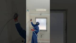 Malowanie natryskowe sufitów agregatem #budowa #painting #diy #asmr #homedecor #home