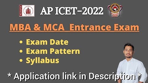 AP ICET  Notification 2022 || MCA and MBA Entrance exam || Student World