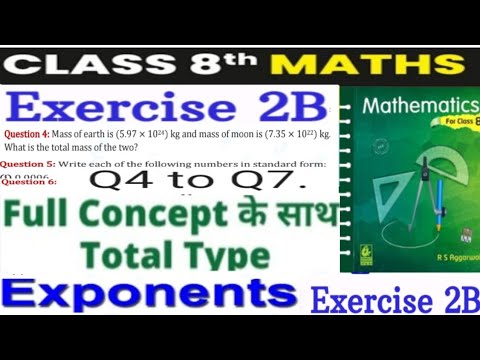 Class 8th RS Aggarwal Math Exponent exercise 2B with solution - YouTube