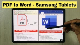 How to Convert PDF Into Word In Samsung Tablets - (Tab S8 Plus)