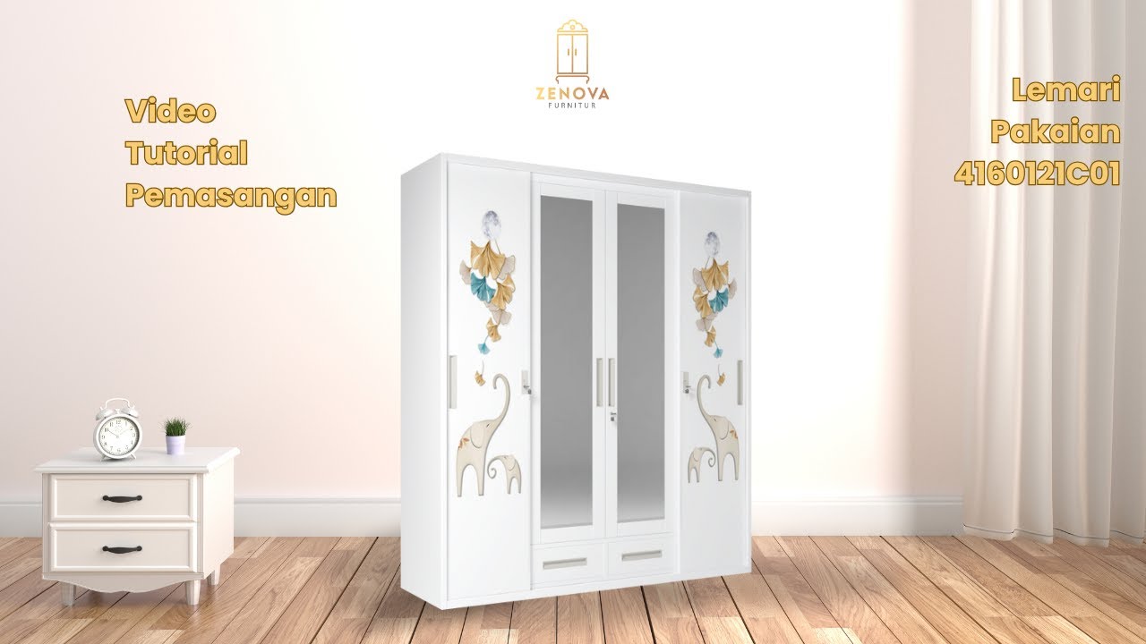 Tutorial Lemari 4 Pintu 2 Laci Zenova New Version