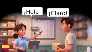 50 Minutes of Spanish at the Post Office | 11 Essential Dialogues (A1-A2)