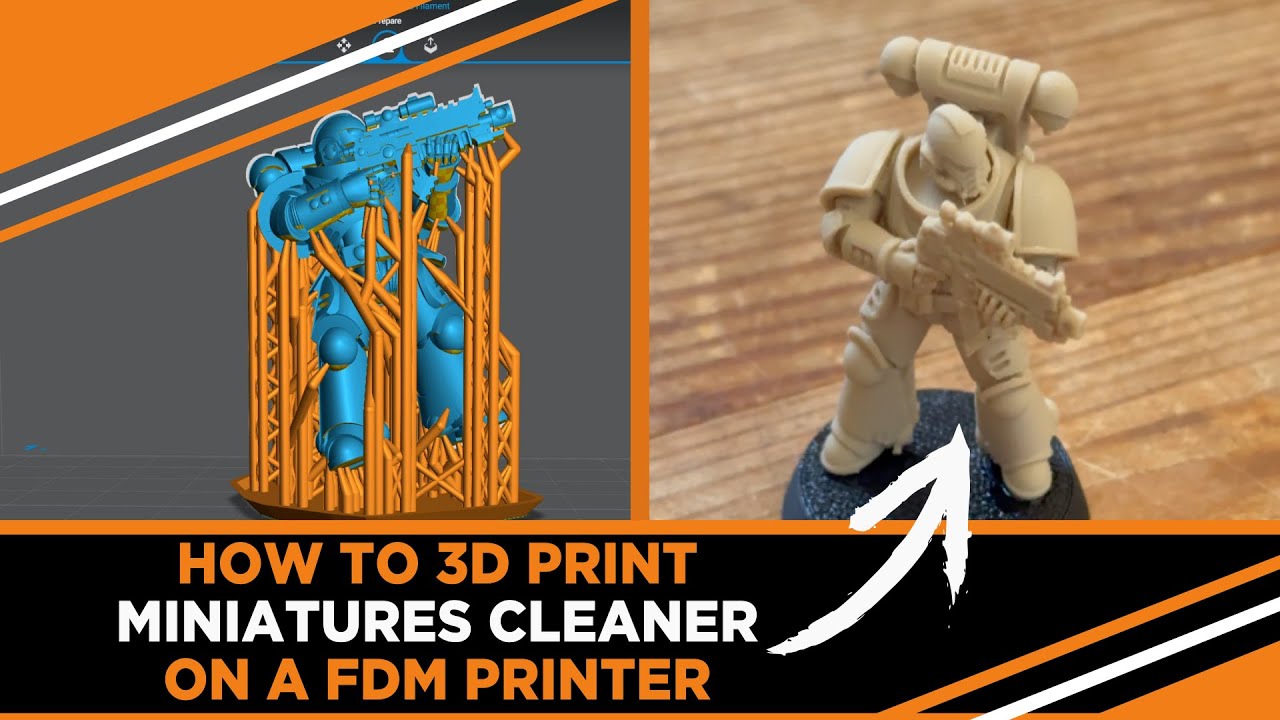 Как напечатать качественные миниатюры на FDM-принтере (поддержки из смолы для Warhammer и варгейм...