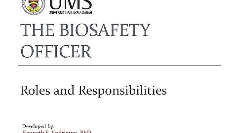 THE BIOSAFETY OFFICER OER