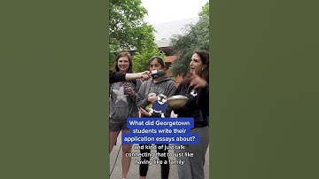 What did Georgetown students write about for their application essays? #shorts #collegeapplications