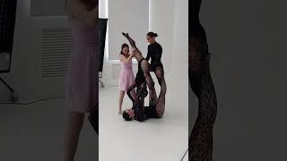 Standing on pointe by the mirror#rhythmicgymnastics  #ideas #creativephotography   #photograph