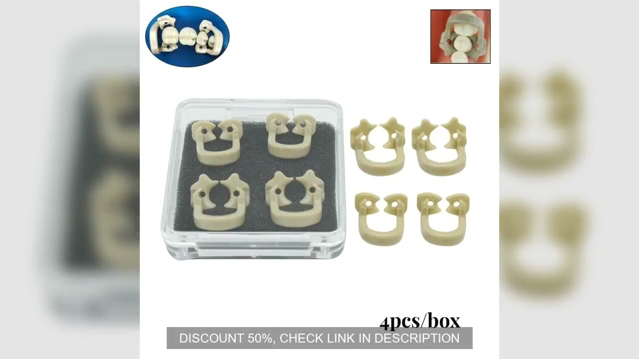 4Pcs/Box Dental Rubber Dam Clamps Barrier Clip Resin Material Dental Lab Dentist Tools Dentistry Sup